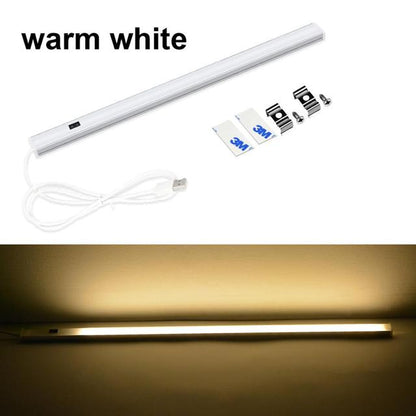 3 Colors USB LED Light Under Cabinet Bar Light Lamp lumiere LED Closet Light 5V Hand Sweep Lights Motion Sensor Bedroom Kitchen